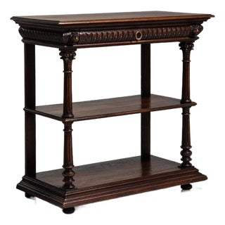 19th Century France Brown Wood Console Table For Sale