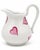 Mid-Century Modern Mid 20th Century D. Porthault Paris Limoges Porcelain Coeurs Pink Hearts Creamer For Sale - Image 3 of 8