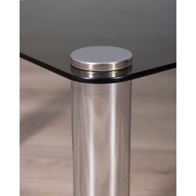 1970s Vintage Glass Coffee Table by Marco Zanuso for Zanotta, 1970s For Sale - Image 5 of 7