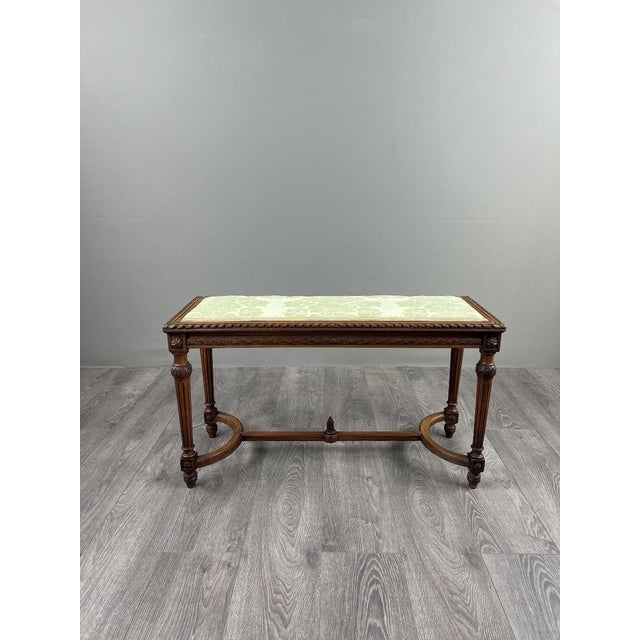 19th Century Louis XVI Carved Wooden Bench For Sale - Image 6 of 7