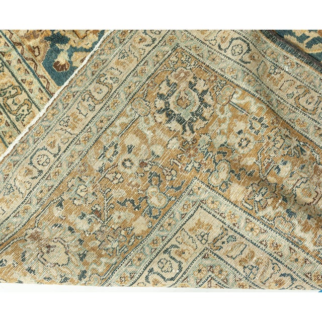 Textile Antique Persian Tabriz Handwoven Wool Rug For Sale - Image 7 of 8