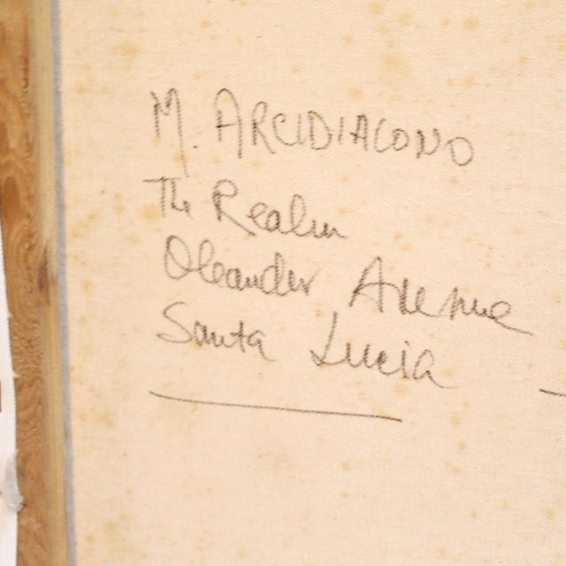 Oil Painting by Arcidiancono "Sunrise Grand Harbor Malta" For Sale In Fayetteville, AR - Image 6 of 9