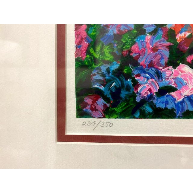 Late 20th Century Alex Perez (Chilean, 1946-), Garden in the Woods, Signed Serigraph, C. 1990 For Sale - Image 5 of 9
