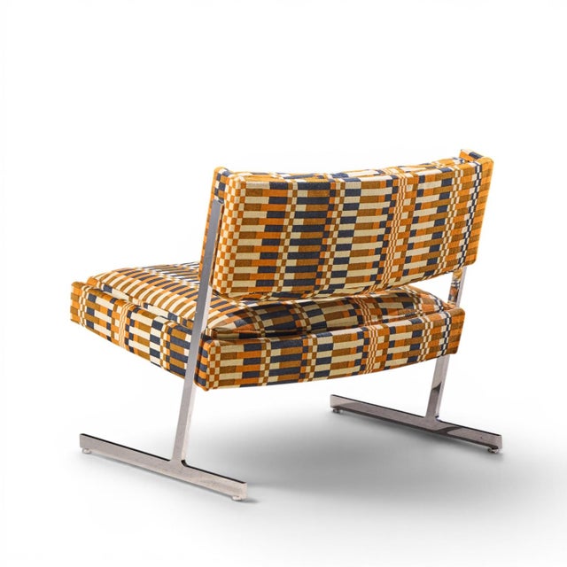 Chrome Harvey Probber Mid Century Cantilevered Chrome Slipper Lounge Chairs - Pair For Sale - Image 8 of 12
