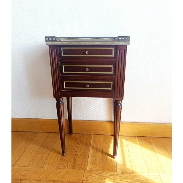 Louis XVI Style Bedside Chest of Drawers, 1890s For Sale - Image 10 of 10