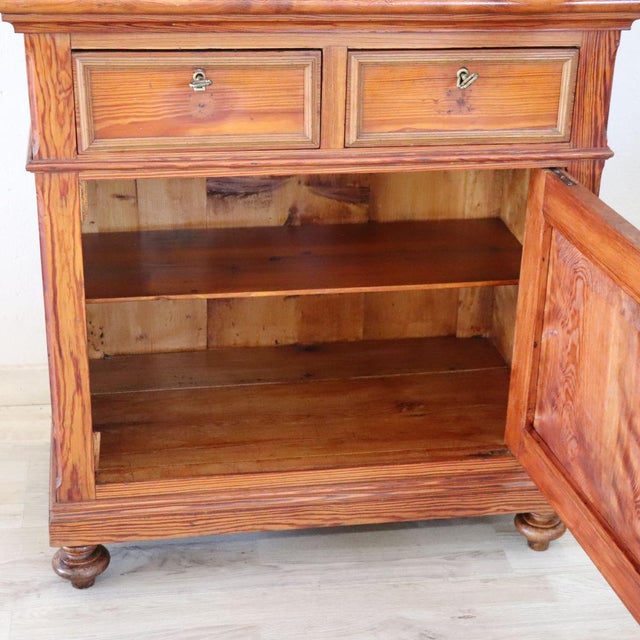 Wood Antique Vitrine in Larch Wood, 1800s For Sale - Image 7 of 14