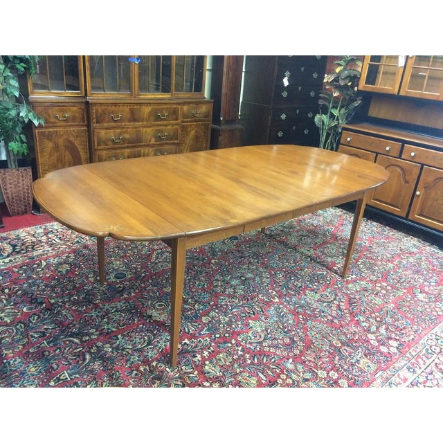 1990s Vintage Drop Leaf Table, Dining Table, Hitchcock Furniture For Sale - Image 5 of 8
