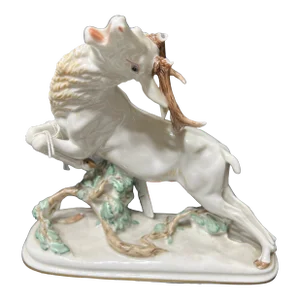 Early 20th Century Vienna Original Porcelain Deer Elk Figurine
