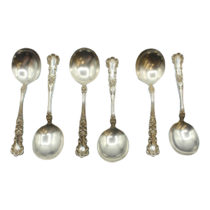 Gorham Sterling Silver Cream Soup Spoons- Set of Six