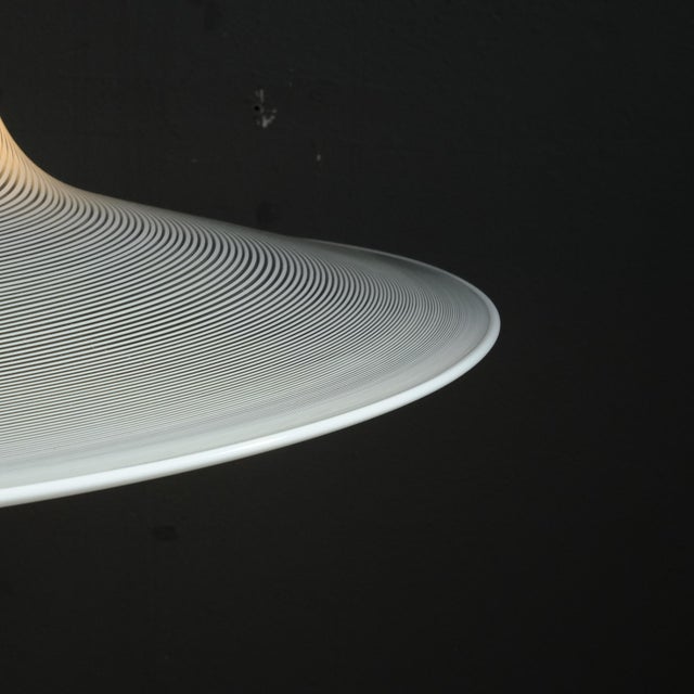 White Large Murano Glass Pendant Lamp, Italy, 1970s For Sale - Image 8 of 18
