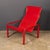 A 20th century minimalist red leather chair designed by jacques toussaint and patrizia angeloni, and produced by matteo...