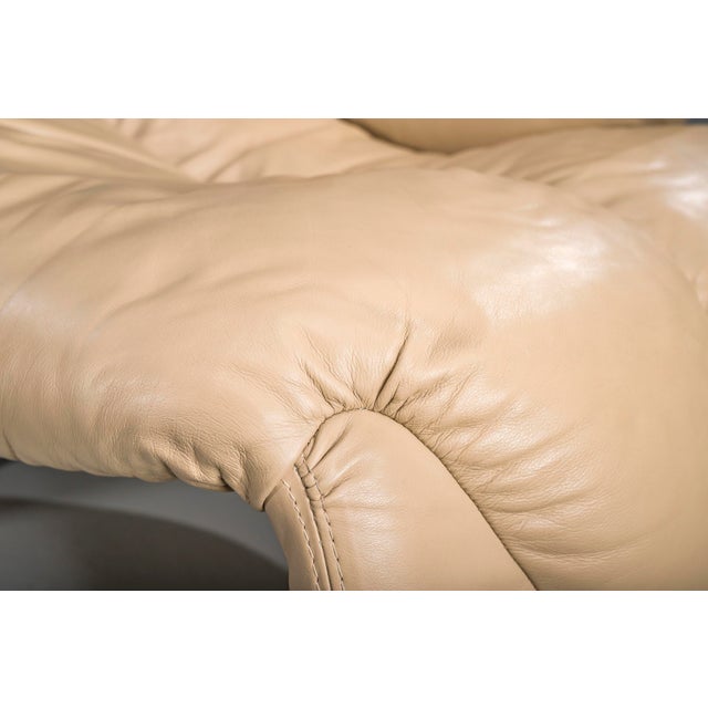 Calipso C35 Lounge Chairs in Leather attributed to Saporiti, Italy, 1980s, Set of 2 For Sale - Image 6 of 15