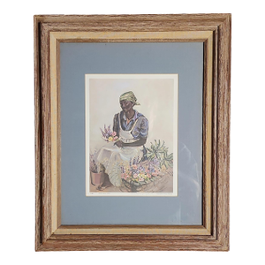 1980s Framed Elizabeth O'Neill Verner Print Tradd Street Press