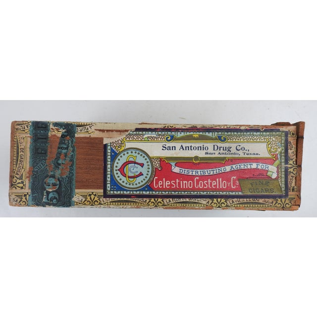 Antique Primative Folk Art Cigar Box Drawers For Sale In Seattle - Image 6 of 12