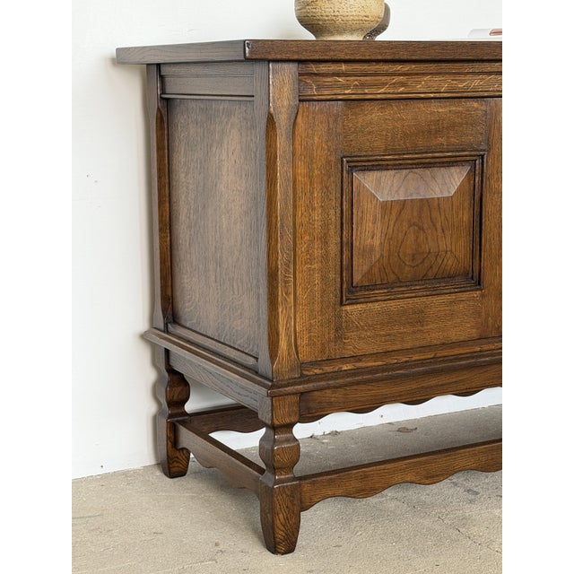 Brown Mid-Century Modern Stained Oak Sideboard by Henning Kjærnulf, Denmark, 1960s For Sale - Image 8 of 12