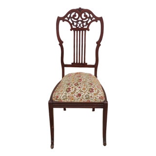 Chippendale Style Carved Mahogany Arm Chair For Sale