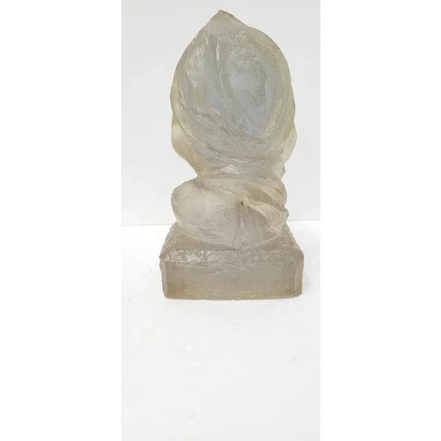 Mid-Century Lucite Female Bust Sculpture • Signed © CD 1978 • Translucent Resin Art Figure For Sale - Image 6 of 14