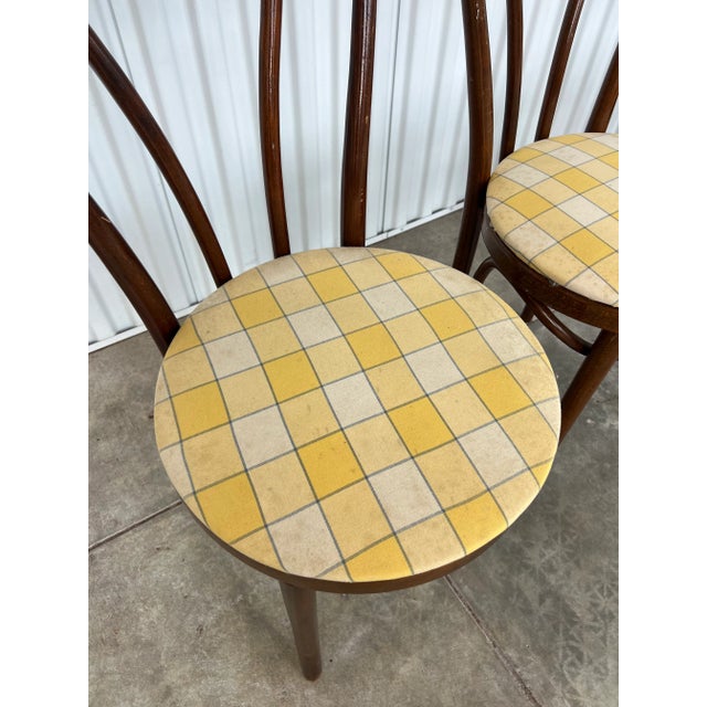 Mid 20th Century Bentwood Cafe Chairs, Wooden, Vintage - Set of 4 For Sale - Image 4 of 12