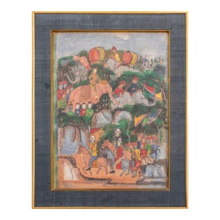 Southeast Asian Battle Scene Painting, Ca. 1900 For Sale