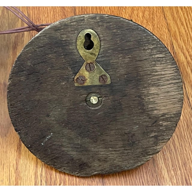 Mission Antique Heavy Bronze & Wood Deer Head Dinner Gong - Circa 1900 For Sale - Image 3 of 6