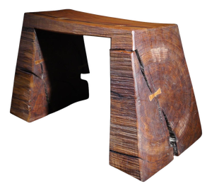 Limed and Oiled Oak Stool by Fritz Baumann