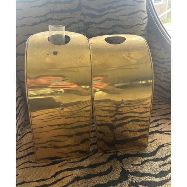 Vintage Den Haan Rotterdam d.h.r. Holland Brass Nautical Wall Oil Lamps – Pair For Sale - Image 4 of 8