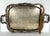 Mid 20th Century Victorian Silverplate Serving Tray: Etched Floral Cartouche, Decorative Handles For Sale - Image 10 of 10
