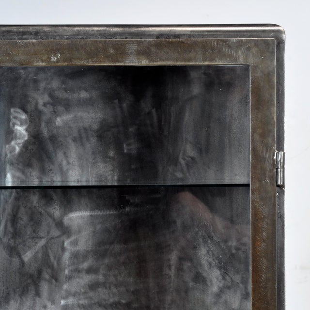 Black Polished Iron Medicine Cabinet, 1920s For Sale - Image 8 of 10