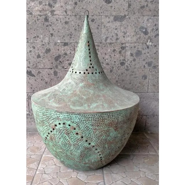 Copper Madras Pendant Large For Sale In Los Angeles - Image 6 of 10