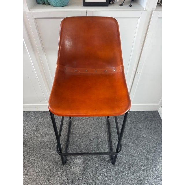 Vintage Industrial Bar Stools 72cm Seat – Original Patina – Set of 4 For Sale - Image 4 of 16