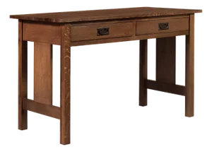 Mission / Arts and Crafts Solid Oak Writing Desk - Walnut