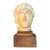 Mid 20th Century Vintage Boho Carved Stone Bust of Woman Sculpture For Sale