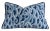 Custom-tailored pillow in Kravet Fabric's "Decowaves Ultramarine Blue" cotton fabric depicting a beautiful modern coastal...