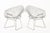 Knoll Mid Century Modern Silver Diamond Wire Lounge Chairs by Harry Bertoia for Knoll For Sale - Image 4 of 13