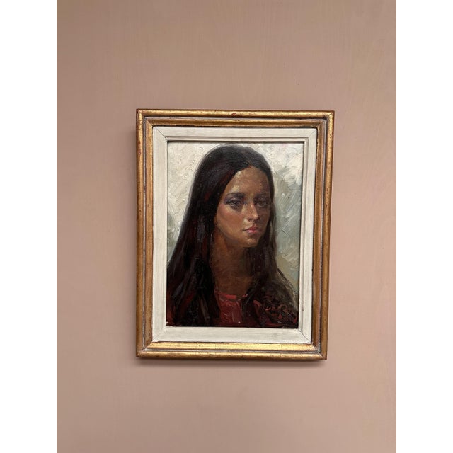 Meriv, Portrait, 1960s, Oil on Canvas, Framed For Sale - Image 11 of 18