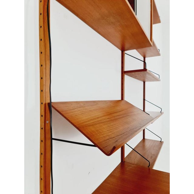 Large Mid-Century Danish Teak Wall Unit with Showcase and Dining Table or Desk by Poul Cadovius for Cado, Denmark, 1960s For Sale - Image 15 of 18