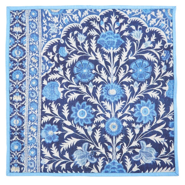 2020s Mughal Poppy Dinner Napkins, Set of 4 For Sale - Image 5 of 11