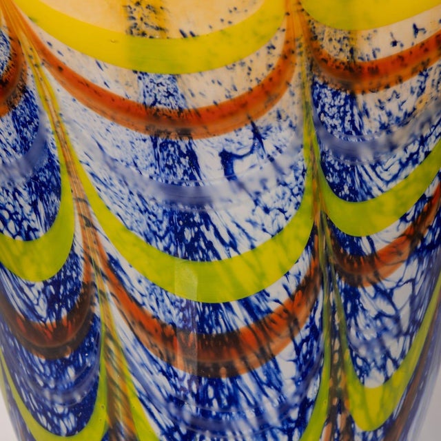 Vintage 20th Century Italian Hand Blown Murano Glass Vase, 1990s For Sale - Image 11 of 14