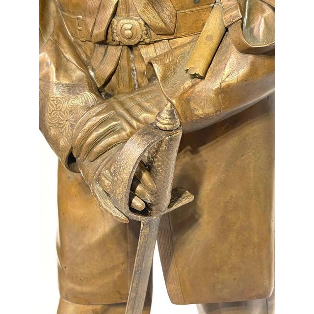English 19th C. English Bronze of a Beloved Soldier of the h.a.c by Thomas Fowke/S For Sale - Image 3 of 11