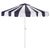 Meze 9 Ft Crank Umbrella, Navy Cabana Stripe/White Pole For Sale - Image 9 of 9