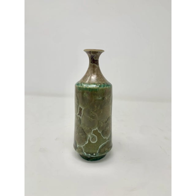2000s Small Glazed Ceramic Vase For Sale - Image 4 of 10