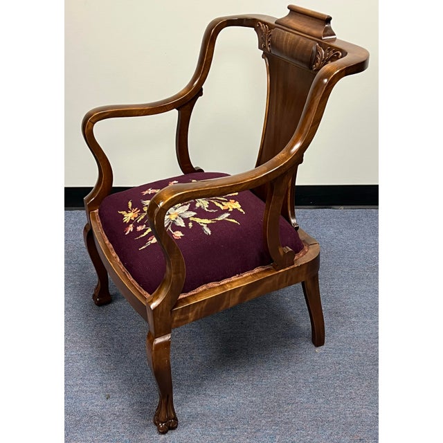 19th Century Mahogany Carved Georgian Armchair For Sale - Image 4 of 11
