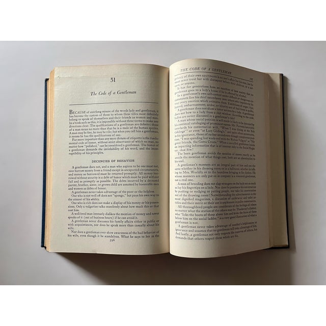Textile Emily Post “Etiquette” Hardcover Book For Sale - Image 7 of 11