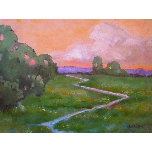 Contemporary Meadow Stream Lynne French California Landscape 11x14 Painting For Sale - Image 3 of 4