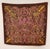 HERMÈS Charmante aux Animaux 2010 Beautiful silk scarf in burgundy yellow and dark brown colors The details are numerous...