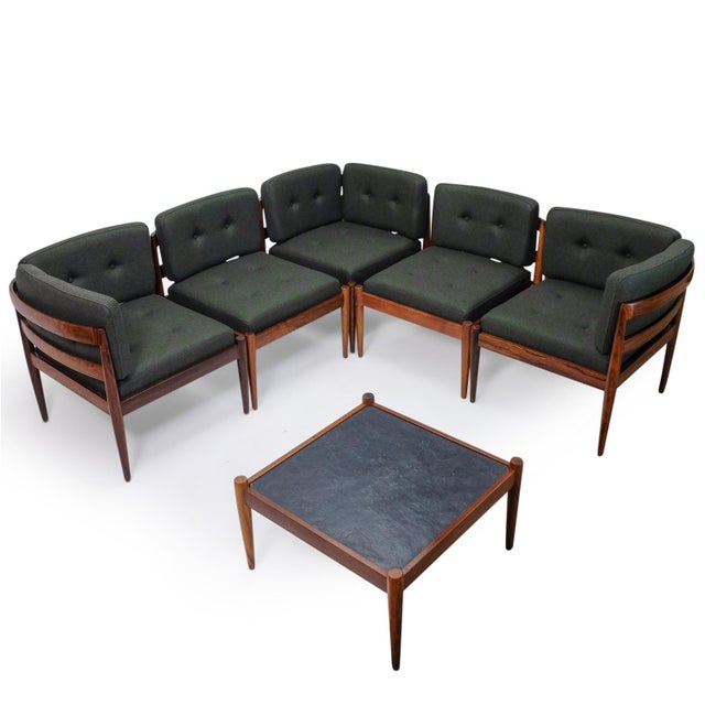 Universe Seating Group by Kai Kristiansen for Magnus Olesen, 1950s, Set of 6 For Sale - Image 13 of 13