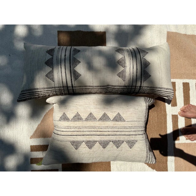 Kora Large Lumbar Handwoven Pillow For Sale - Image 4 of 4