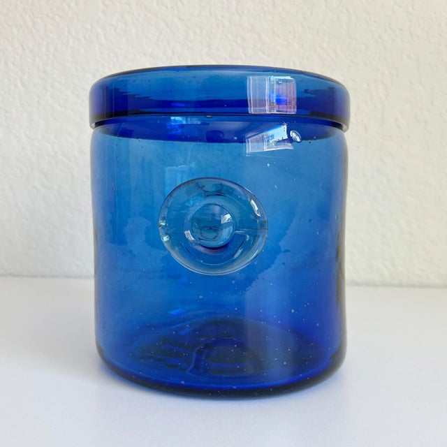 Murano Italian Cobalt Glass Wine Cooler Ice Bucket, Mid 20th C For Sale - Image 4 of 7