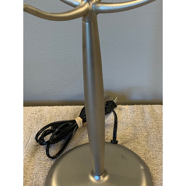 Vintage Michael Graves Modern Brushed Nickel Table Lamp Base For Sale - Image 6 of 10