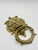 Vintage Italian Solid Brass Gothic Devil Door Knocker | Grotesque Mascaron Architectural Hardware For Sale In Chicago - Image 6 of 6
